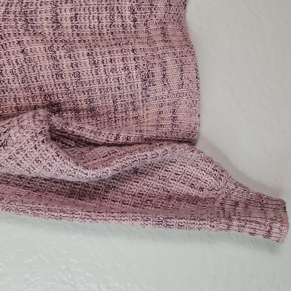 Moral Fiber Women’s Chunky Knit V-Neck Sweater Pink Purple Size M - Picture 5 of 13